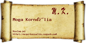 Moga Kornélia névjegykártya